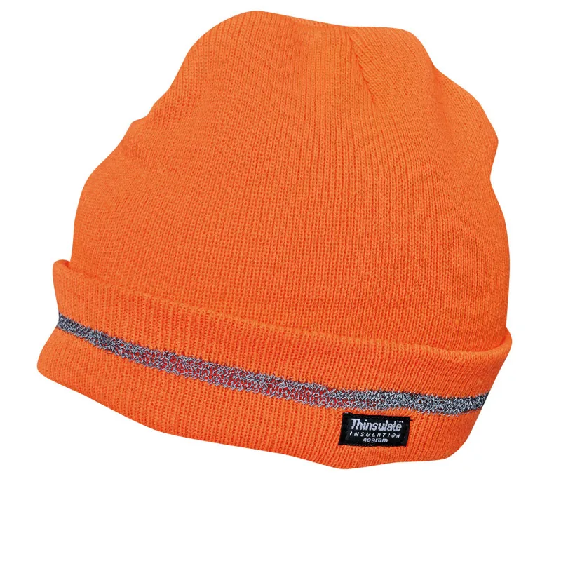 Wintermütze in Signalorange